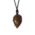 Laced Tiger's Eye Teardrop Gemstone Pendant