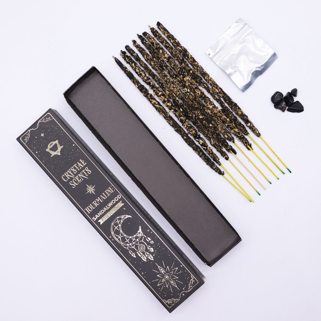 Tourmaline Crystal Scents Smudge Incense Sticks - Sandalwood – view 5