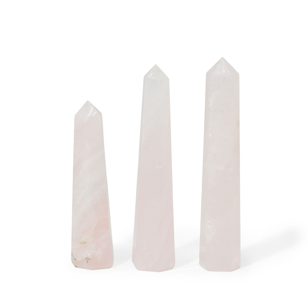 Rose Quartz Six Face Obelisk Point approx 11cm – view 4