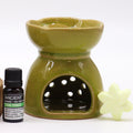 Tree of Life Ceramic Oil Burner - Lime