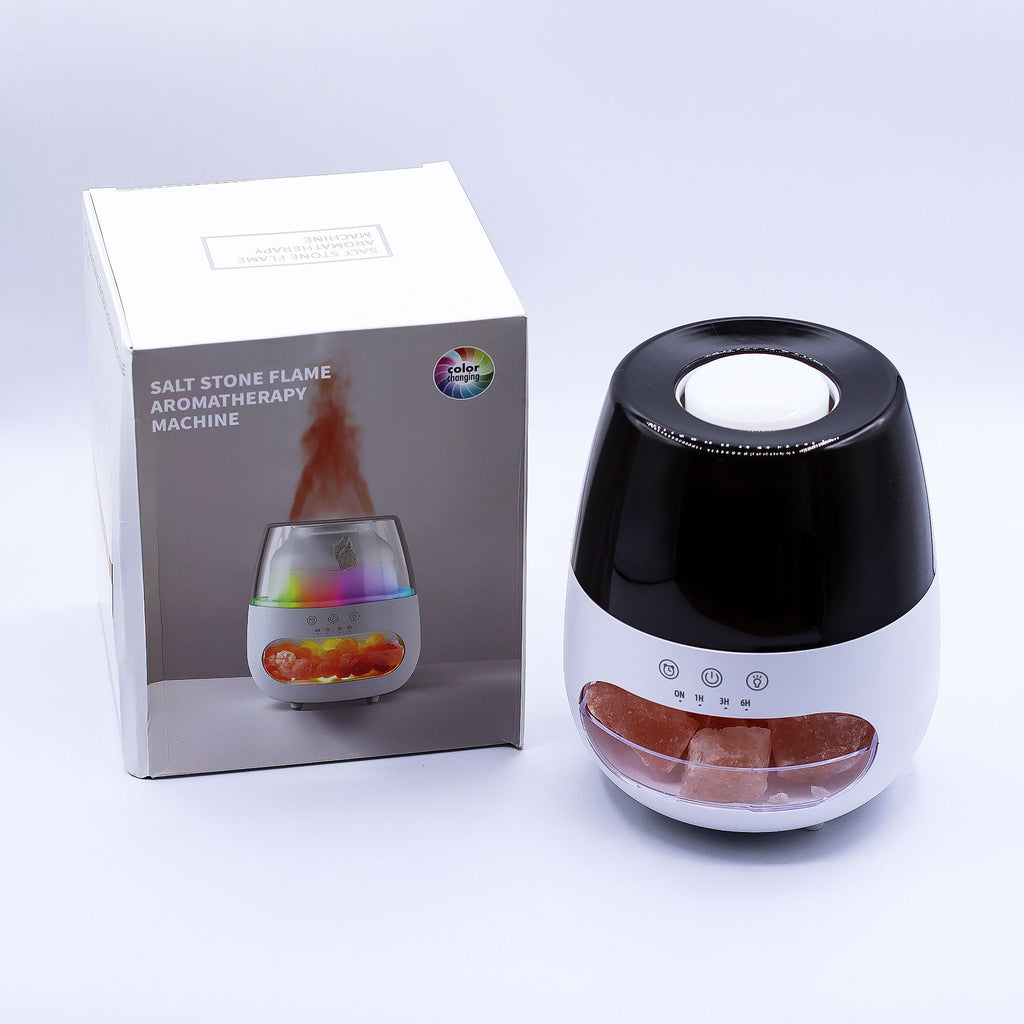 Salt Stone Flame-Effect USB Aroma Diffuser with Timer – view 3