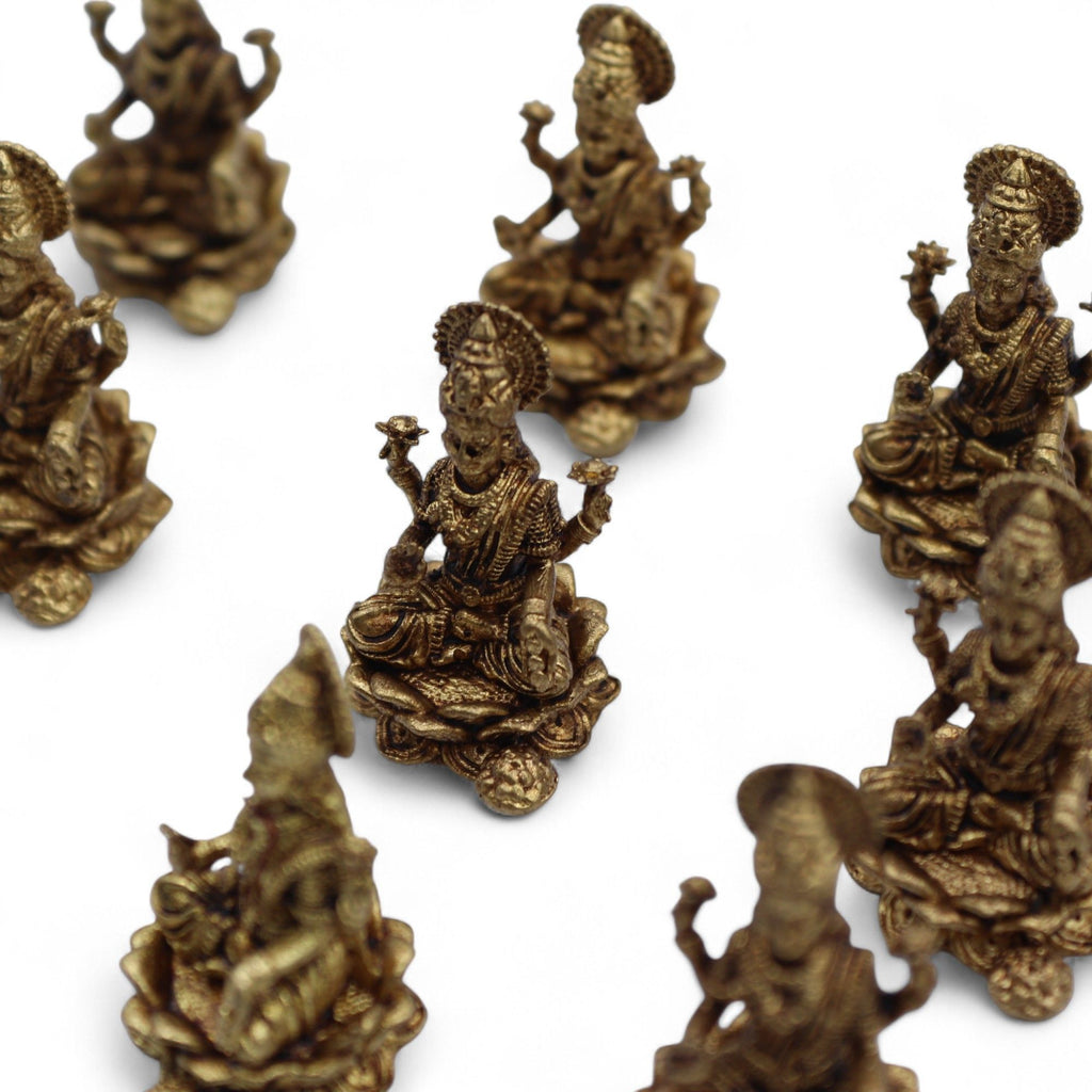Brass Laxmi Miniature Statue - 30mm – view 5