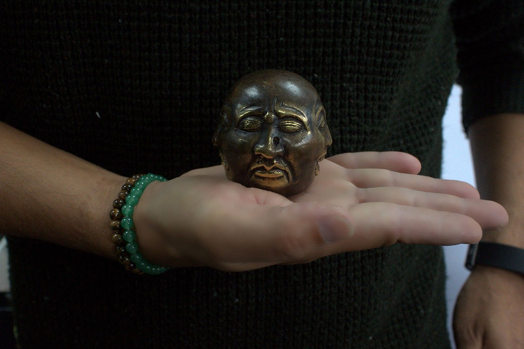 Four-Faced Buddha Statue – Brass, 6 cm – view 6