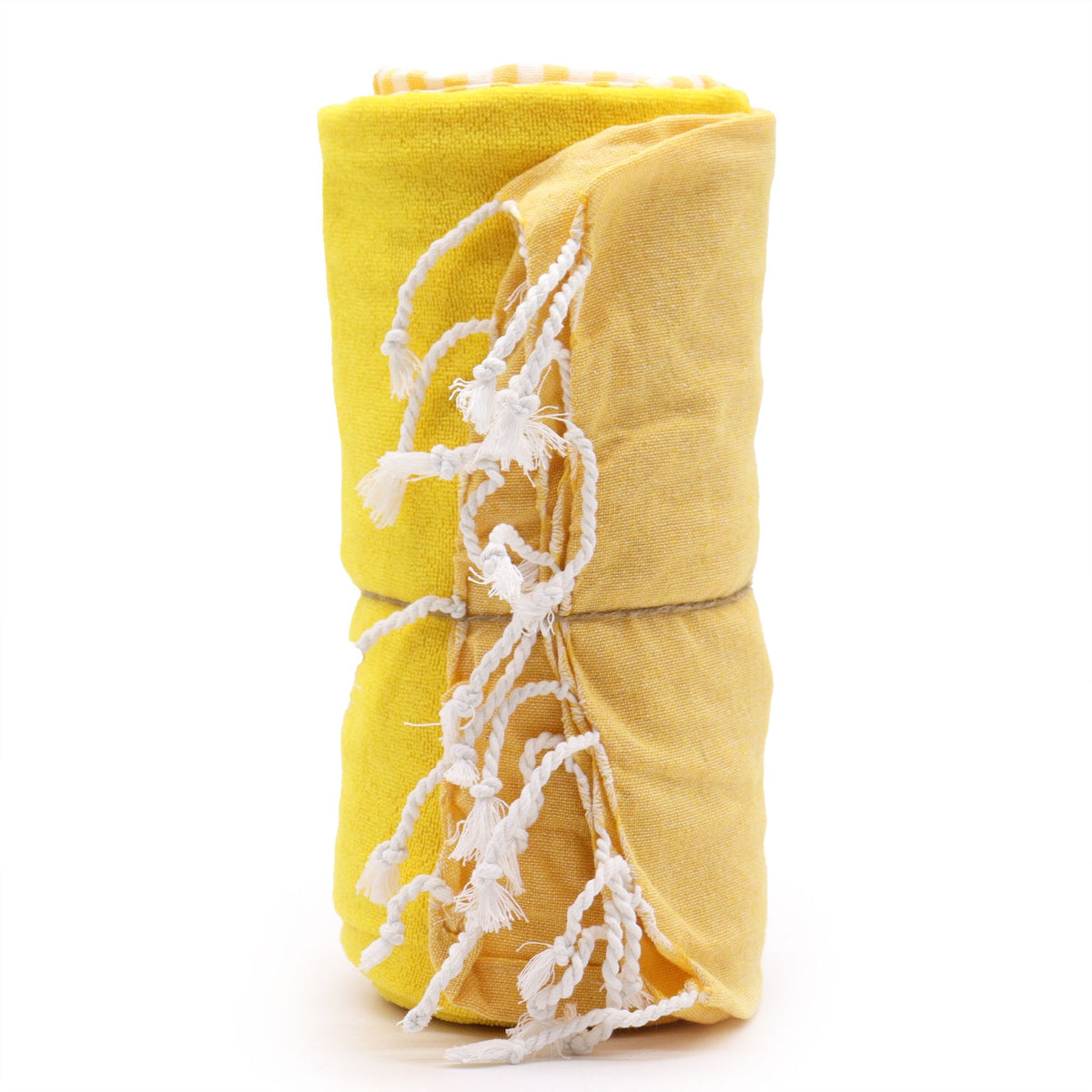 Cotton Pareo Towel - 100x180 cm - Sunny Yellow – view 4