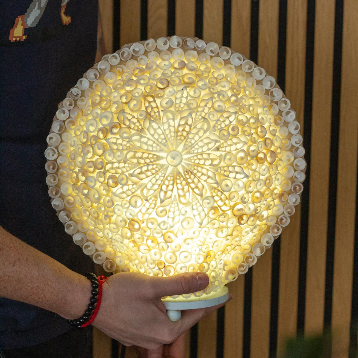 Boho Seashell Lamp - Cut Art Round, 30cm – view 7