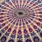 Small Mandala Roundie Cotton Art (130cm) - Peacock Purples – view 3