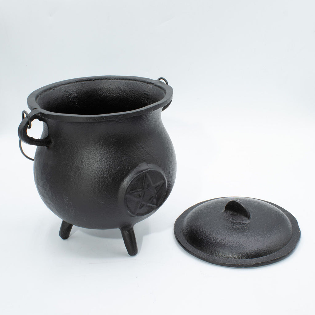 Extra Large Cast Iron Cauldron with Pentagram 23x18cm – view 4