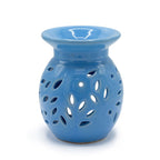 Floral Ceramic Oil Burner - Blue