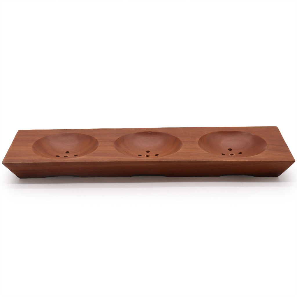 Three Bay Mahogany-Style Soap Dish – view 3