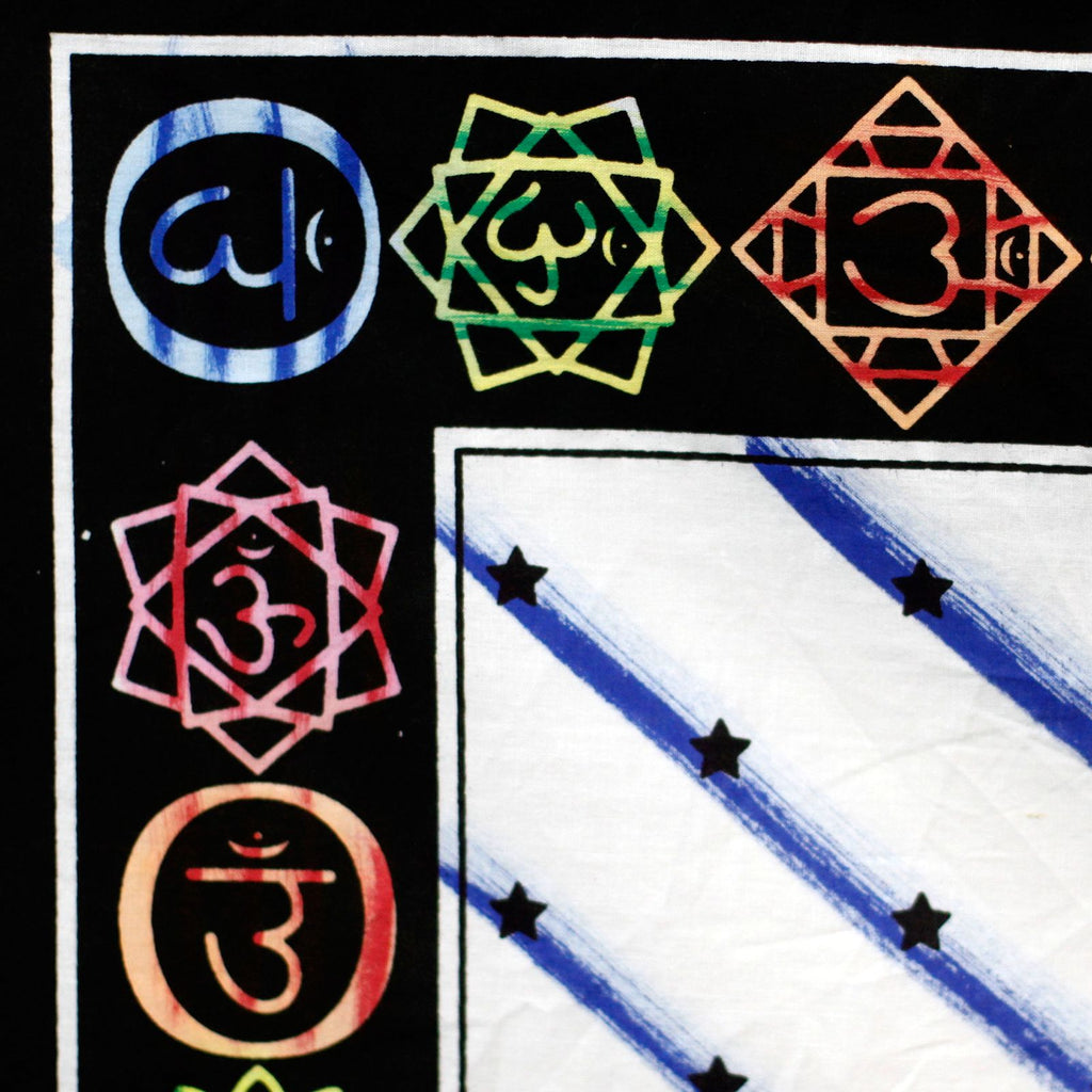 Handbrushed Cotton Wall Hanging - Chakra Buddha – view 3