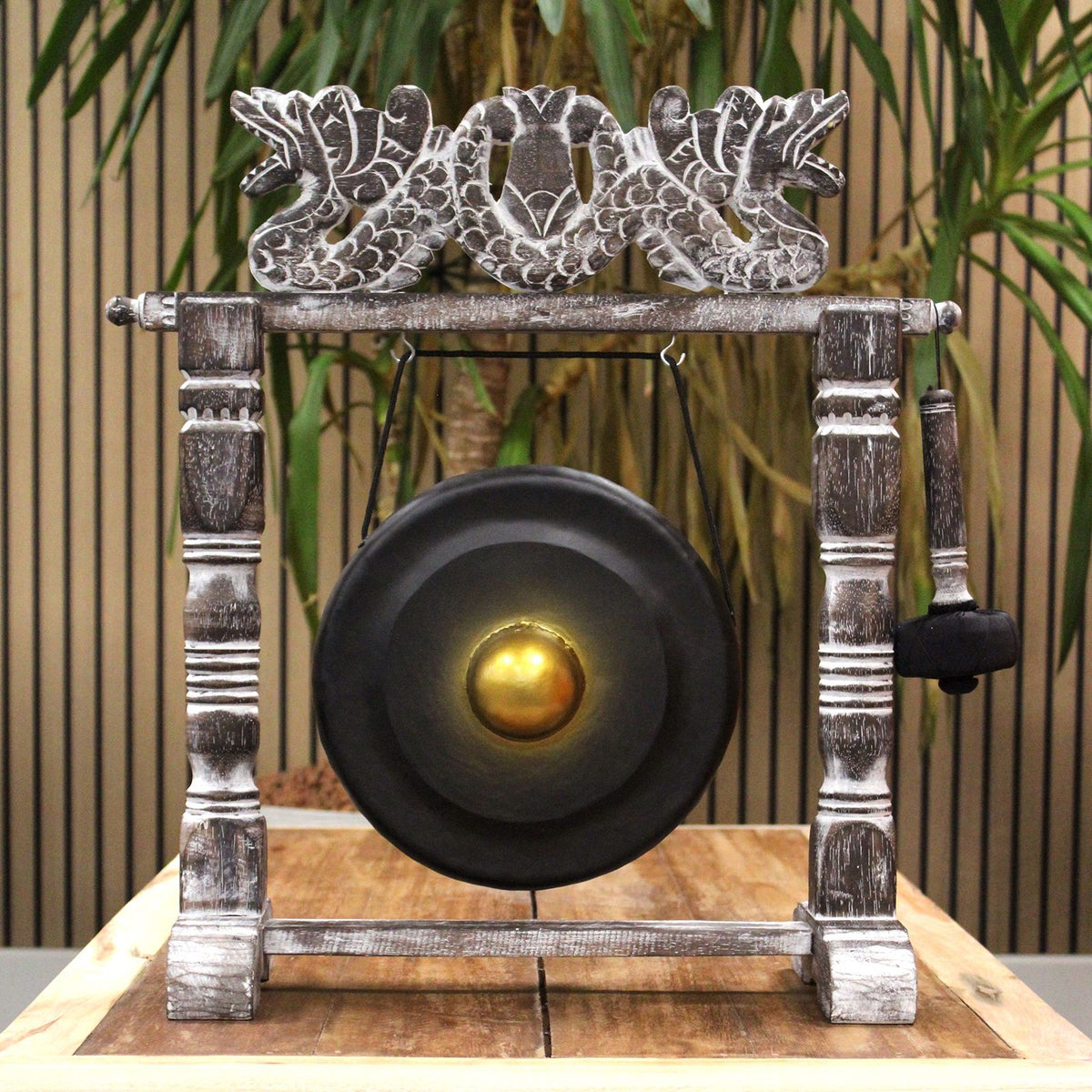 Small Gong in Black Stand - 25cm – view 8