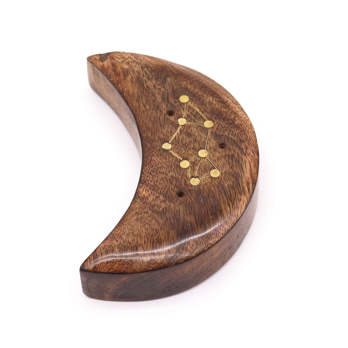 Moon Zodiac Sign Incense Burner, Engraved Brass – view 10