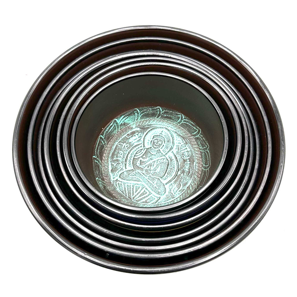 Large Chakra Set of Seven Singing Bowls (19.5-35cm) – view 3