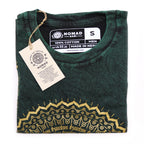 Nomad Sari Stonewashed Cotton T-Shirt – Mandala – Green – Small – view 3