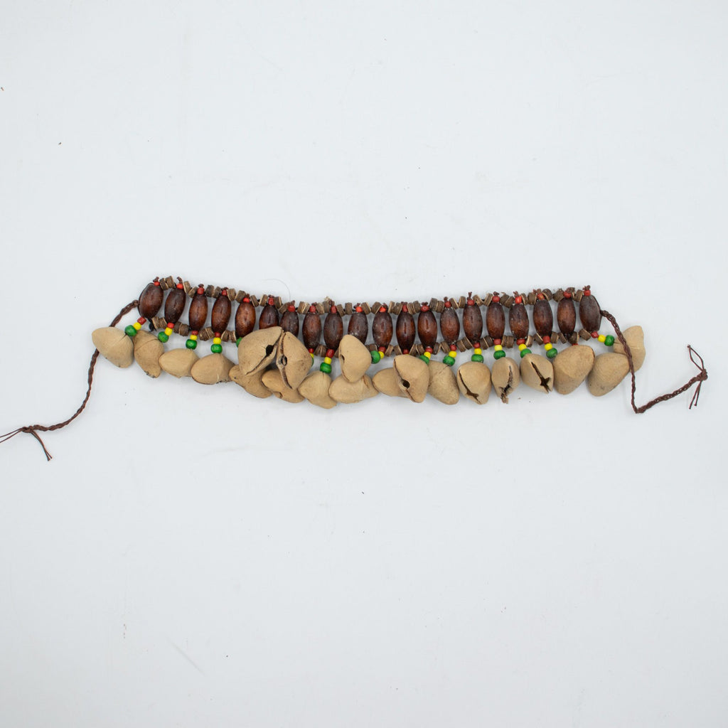 Kenari Shell Ankle Shaker with Wooden Beads - 20 Shells – view 2
