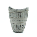 Wide Neck Shaped Vase - Cream 22cm – view 3