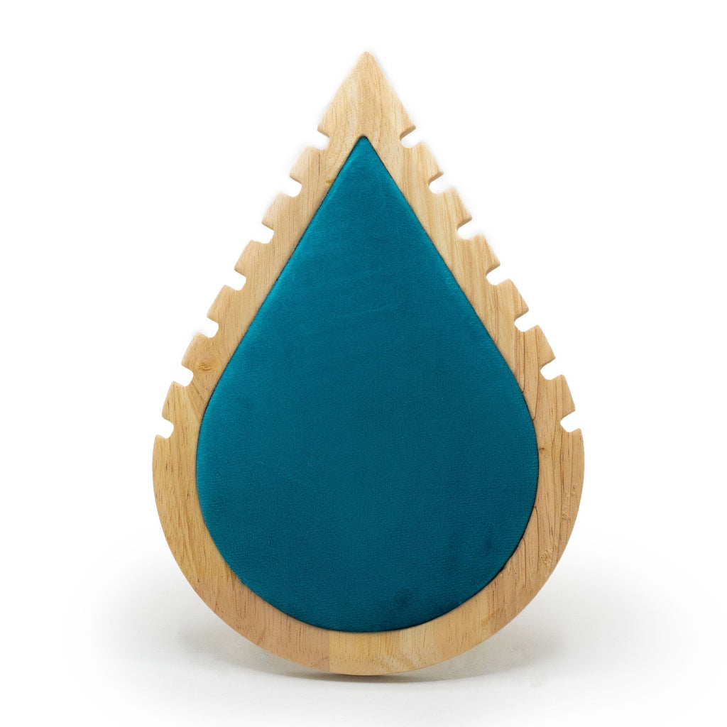 Large Teardrop Velvet Necklace Display, 26x18cm – view 2