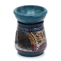 Small Soapstone Oil Burner 8cm - Flower Motif