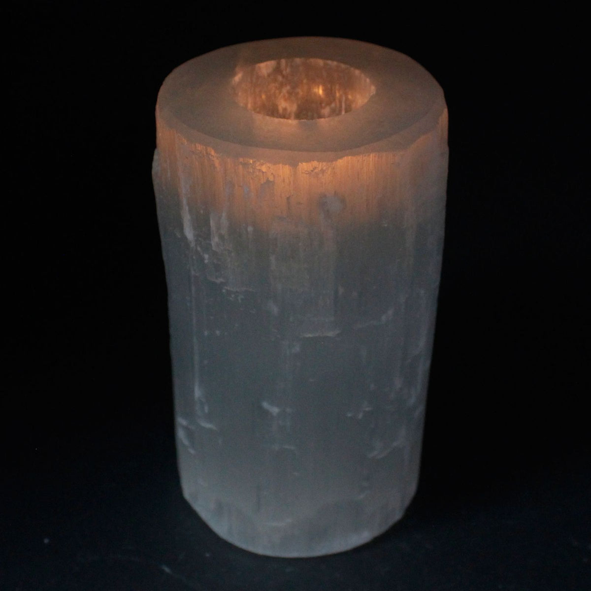 Selenite Cylinder Candle Holder - 15 cm – view 3