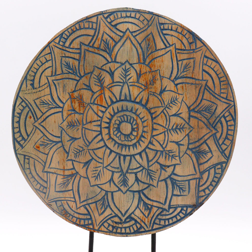 Buddha Feng Shui Set, Flower Mandala, Blue Finish – view 6