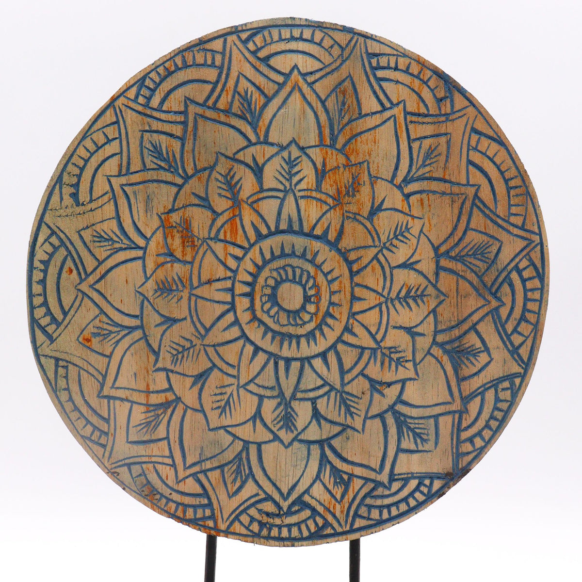 Buddha Feng Shui Set, Flower Mandala, Blue Finish – view 6