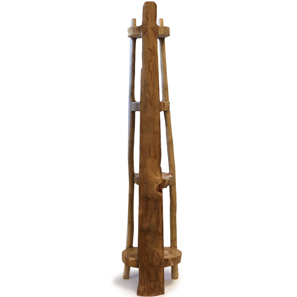 Natural Teak Corner Unit, 4 Shelves – view 3