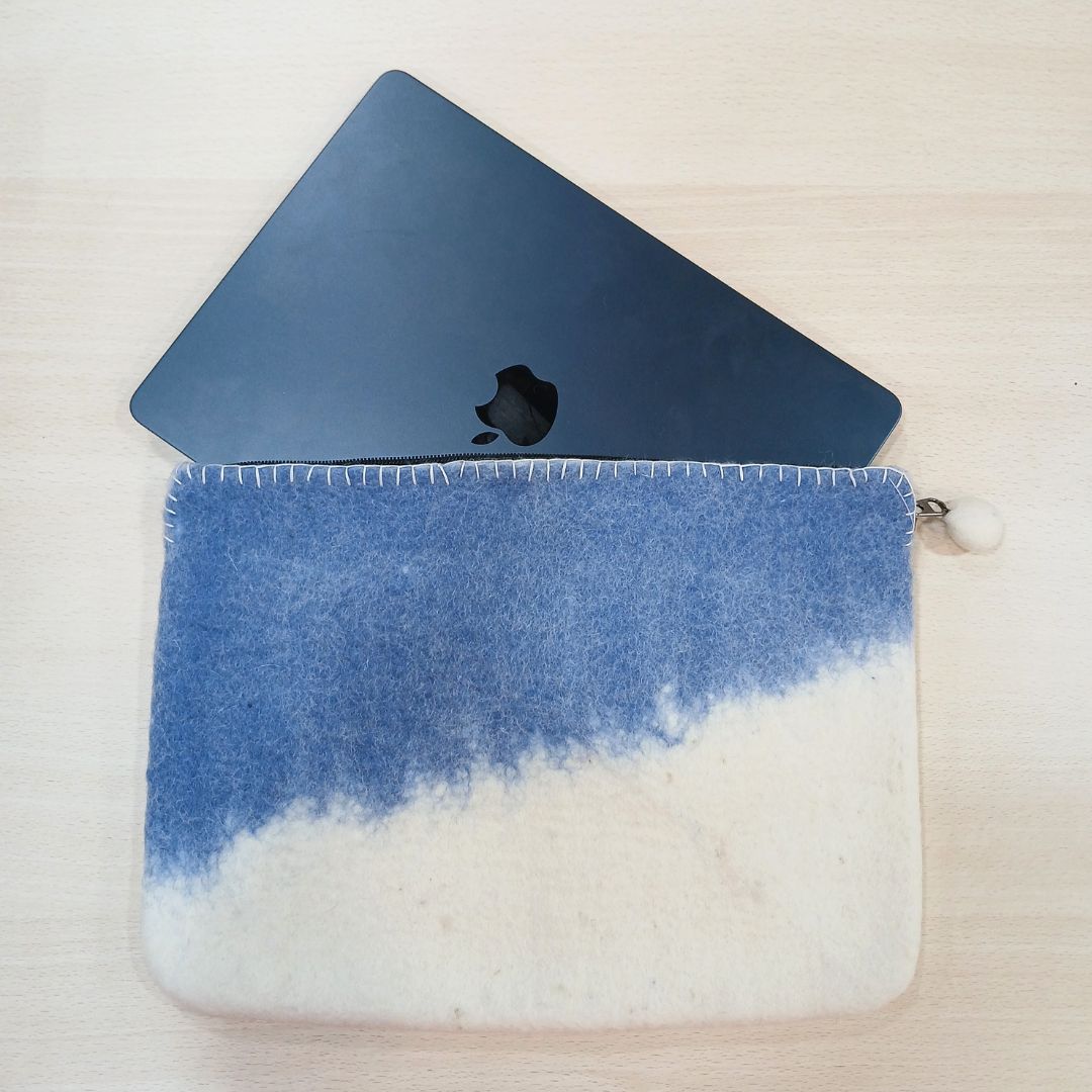 Blue Horizon Felt Laptop Pouch, up to 14 Inches