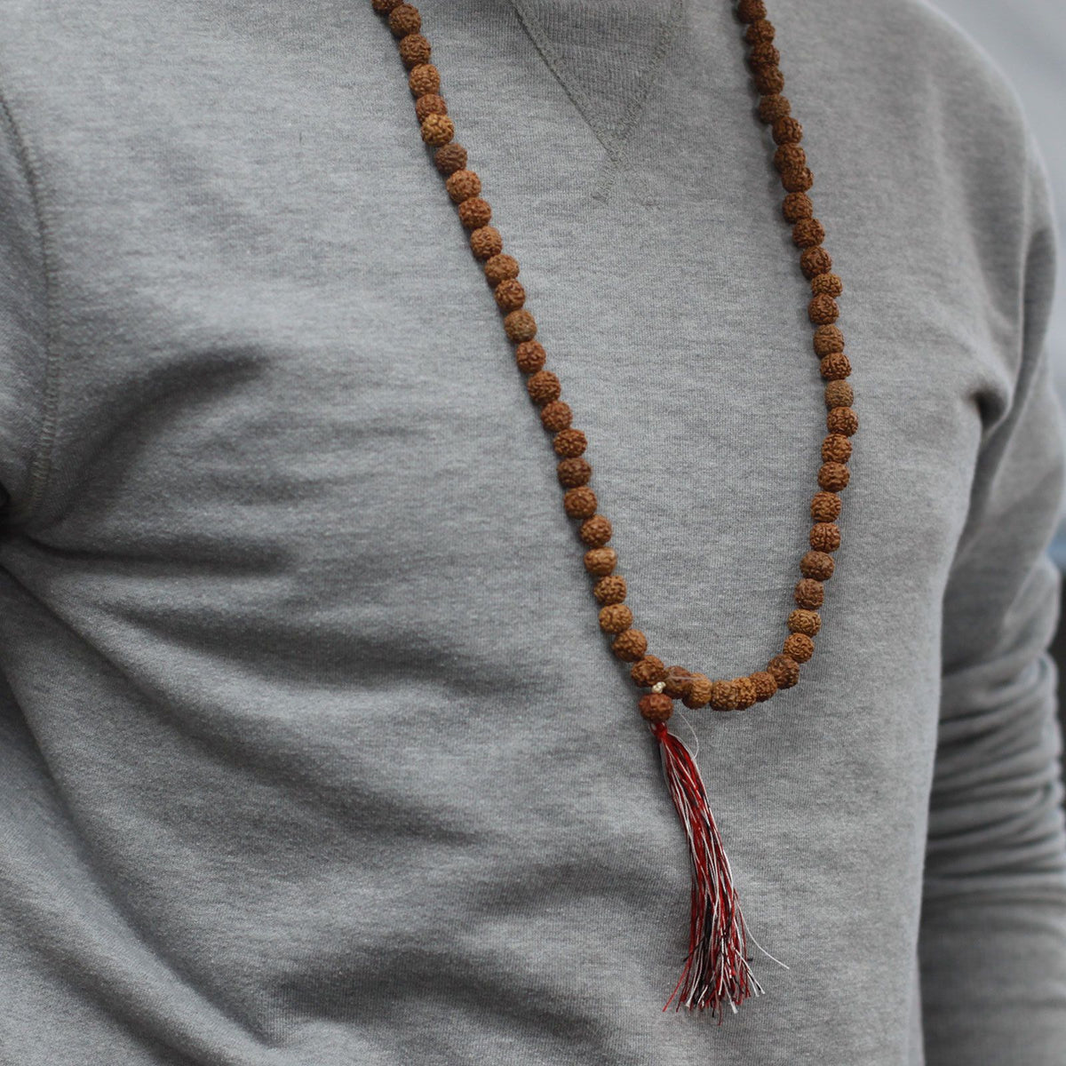 108 Bead Rudraksha Mala Bracelet - Natural – view 3