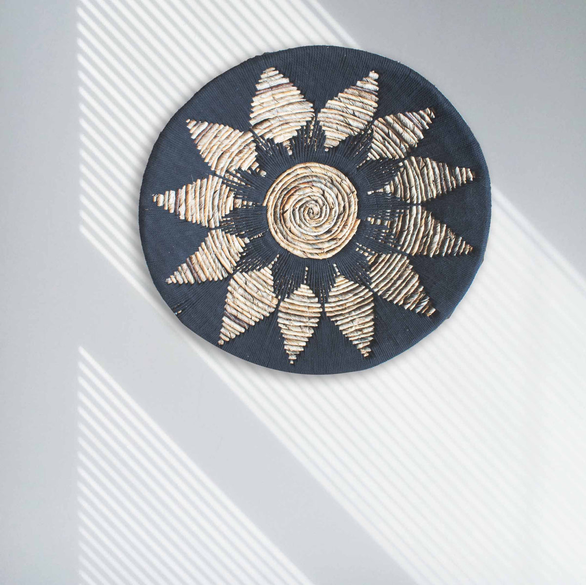 Set of Three Seagrass Bowl Wall Art, Black – view 2