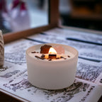 Sacral Chakra Crystal Candle - Invoking Dreams with Tiger Eye – view 3