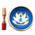 Large Yoga Moves Singing Bowl Set - White/Blue (14cm) – view 3