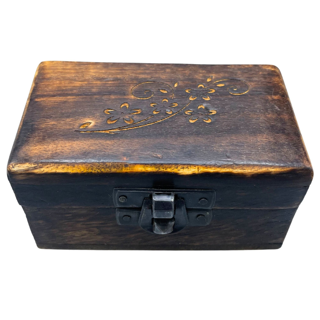 Carved Mango Wood Pill Boxes 9 x 5 x 4 cm – Set of 5 – view 5