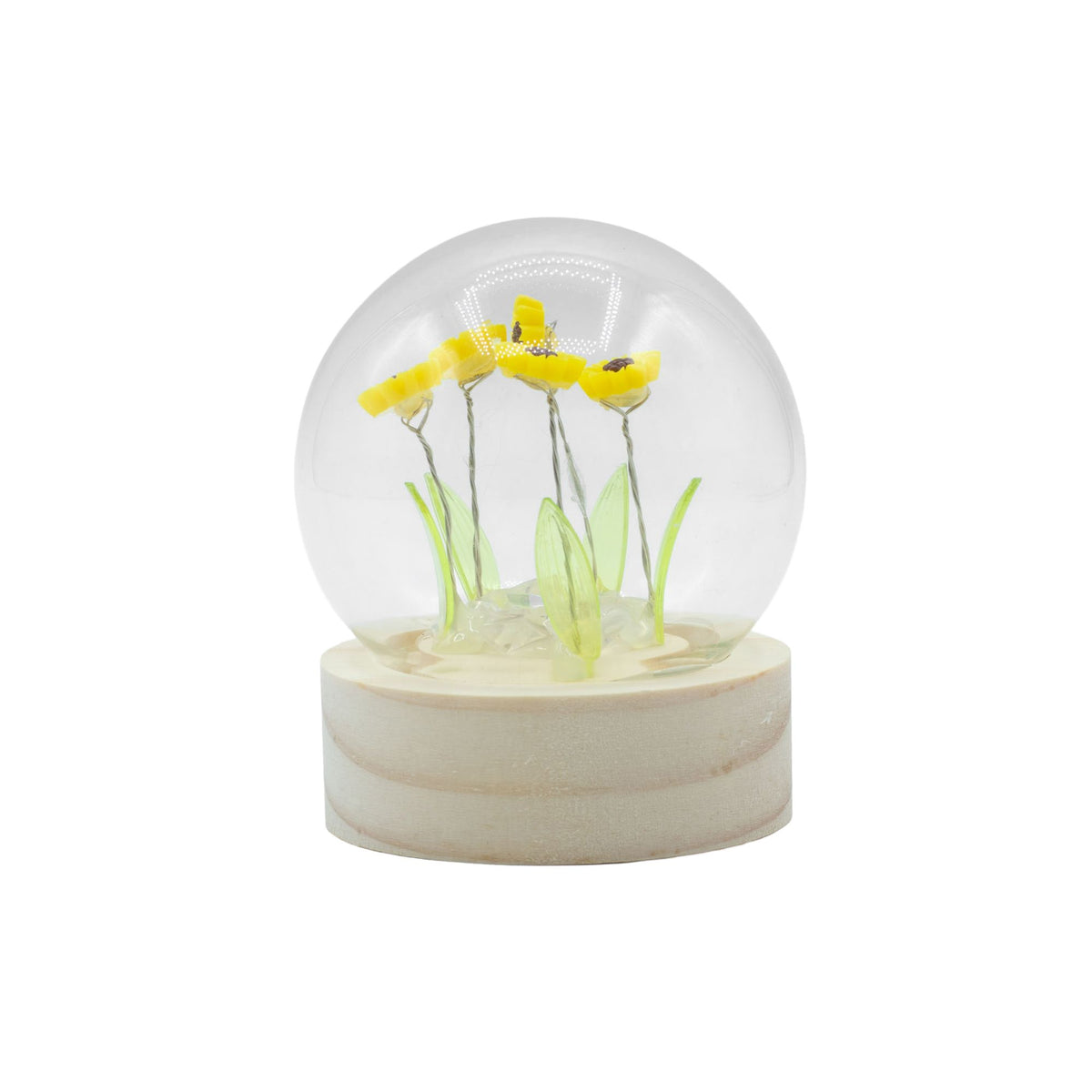 Floral Glow Dome - 5 Sunflowers, LED Battery – view 3