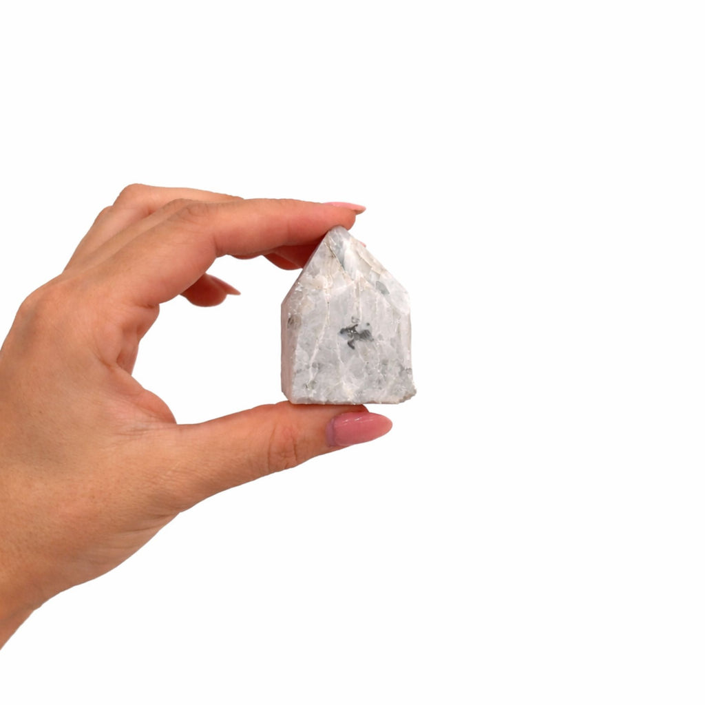 Rainbow Moonstone Top Polished Gemstone Point, pack of 5-6 pieces – view 2