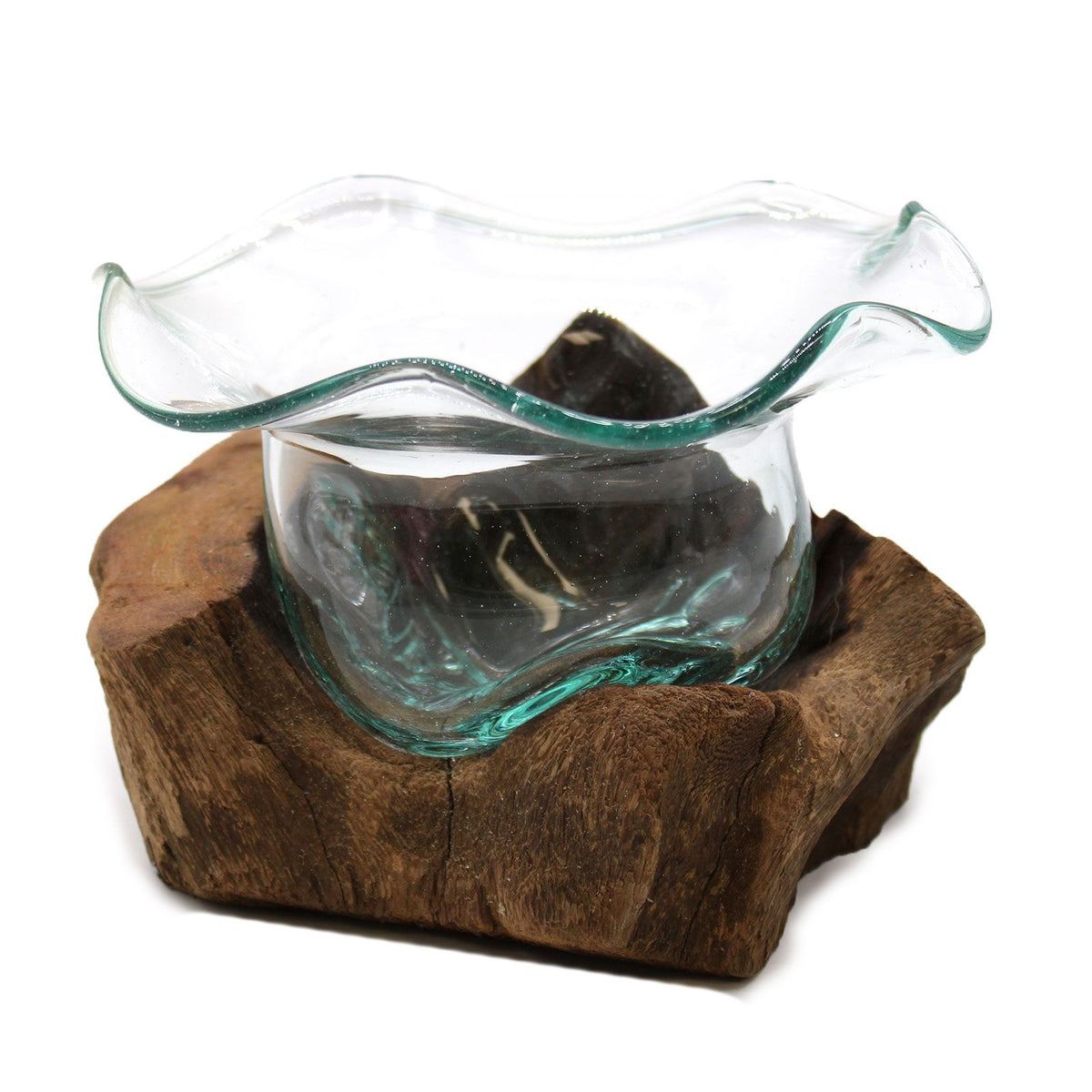 Molten Glass Fancy Sweet Bowl on Wood – view 7