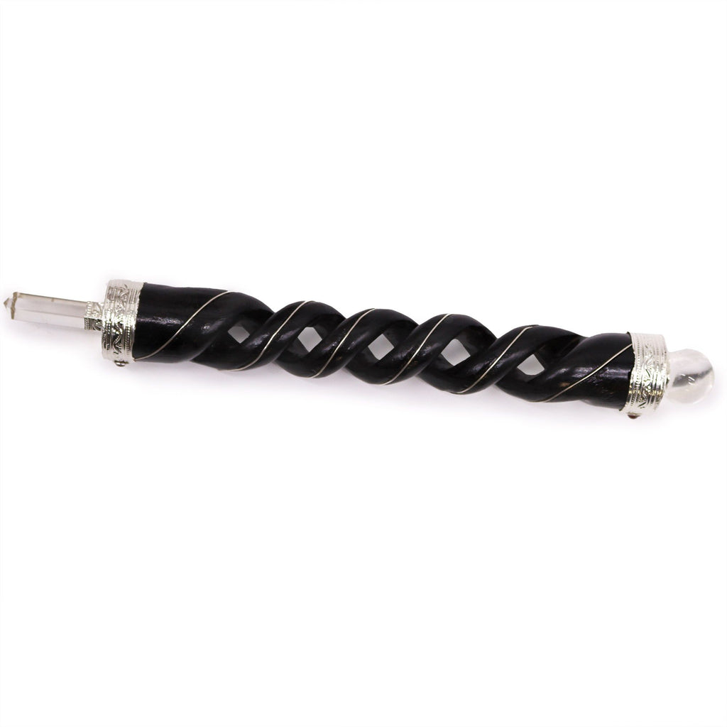 Spiral Carved Wooden Healing Stick
