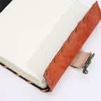 Light Brown Tan Leather Notebook, Evil Eye – 20x15 cm – view 2