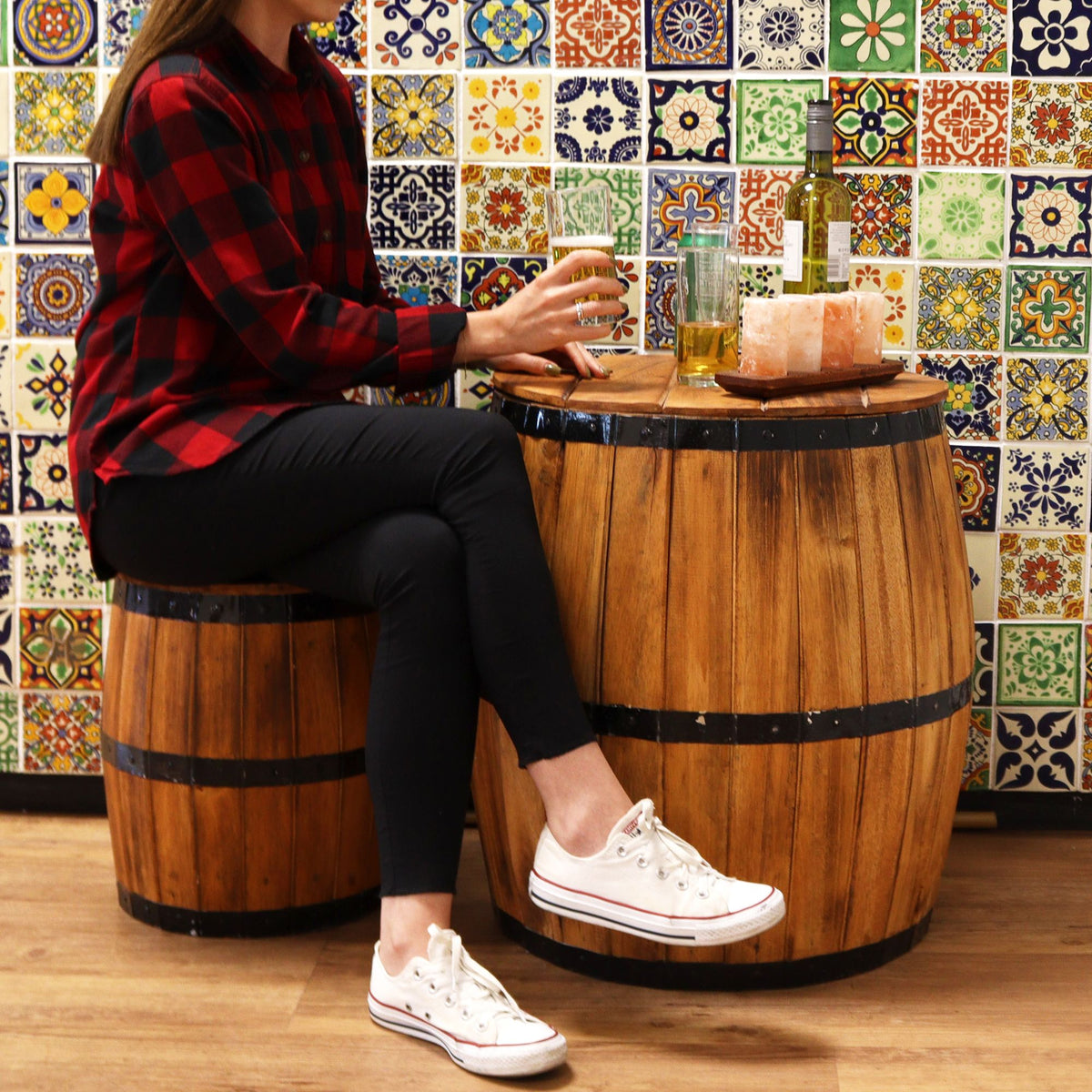 Beer Barrel Table - Natural, 60x48.5cm – view 4