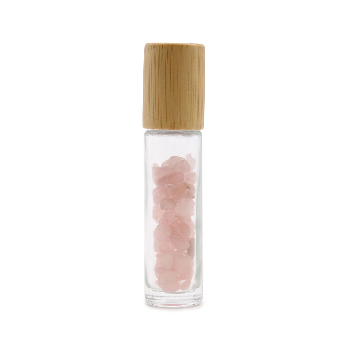 Rose Quartz Roller Bottle with Wooden Cap - 5ml – view 2