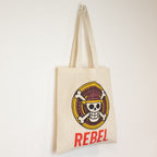 Nomad Sari Tote Bag - REBEL Graphic Print - Natural Cotton – view 3