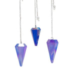 Six Sided Aurora Pendulum in Blue - 4cm