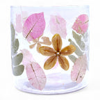 Natural Floral Glass Straight Candle Holder - Primavera 8x8cm – view 13