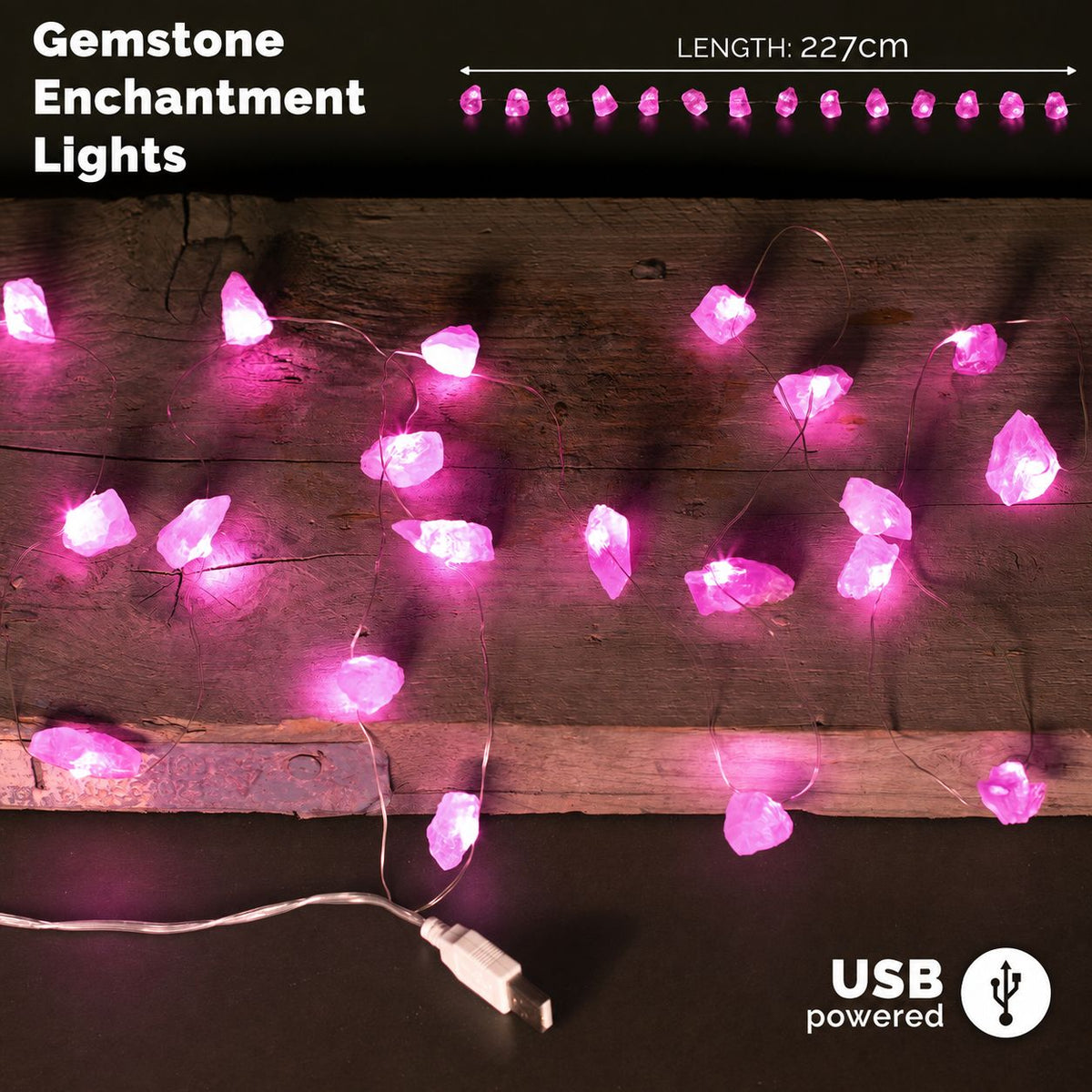 Rose Quartz Gemstone Enchantment Lights