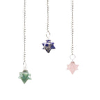 Merkaba Star Pendulum - Assorted Stone – view 2
