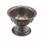 Antique Copper Ritual Chalice, Triple Moon, 10x8cm – view 3