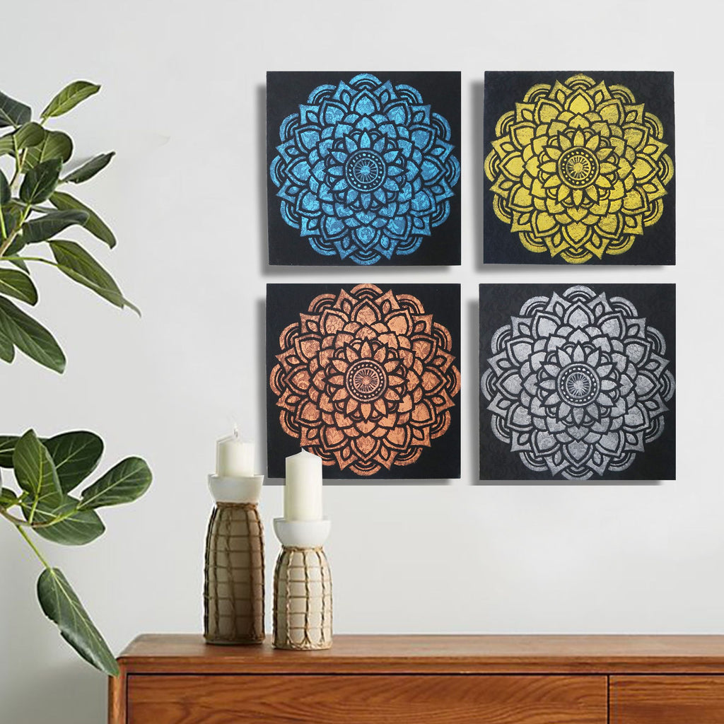 Mandala Brocade Wall Art, Set of 4 - 30 x 30cm – view 3