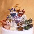 Box of 12 Mini Gemstone Trees on Orgonite Base, Mixed Stones
