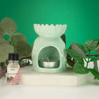 Ceramic Sunflower Oil Burner - Pastel Green – view 5