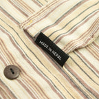 Nomad Sari Grandad Shirt - Brown Beige - Large – view 5