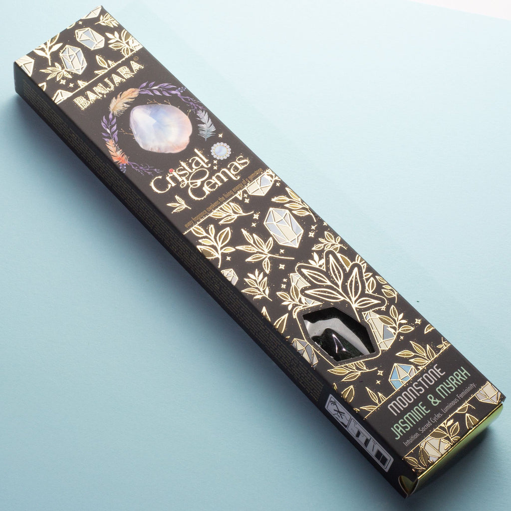 Banjara Crystal Gemas Incense Sticks - Moonstone Jasmine & Myrrh – view 3